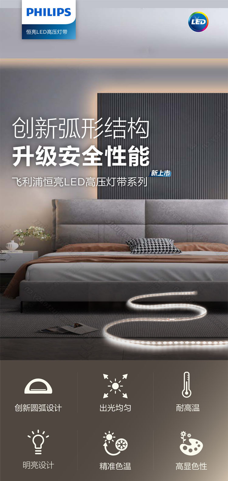 PHILIPS LED Strip HLS168 5W 3000K 50M 200LM IP20 220V 929002625101