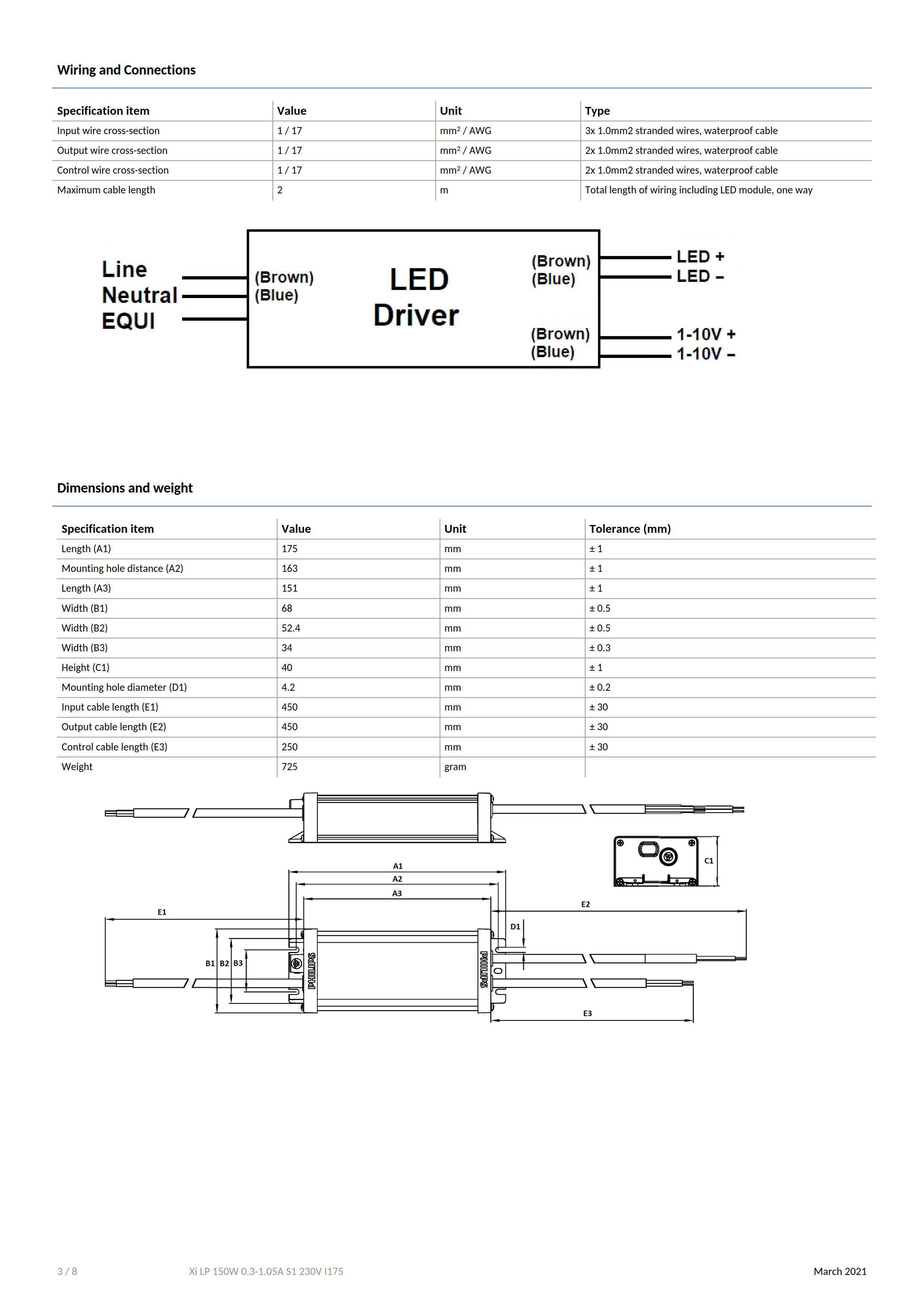 PHILIPS Xi LP 150W 0.3-1.05A S1 230V I175 G4 929002822980