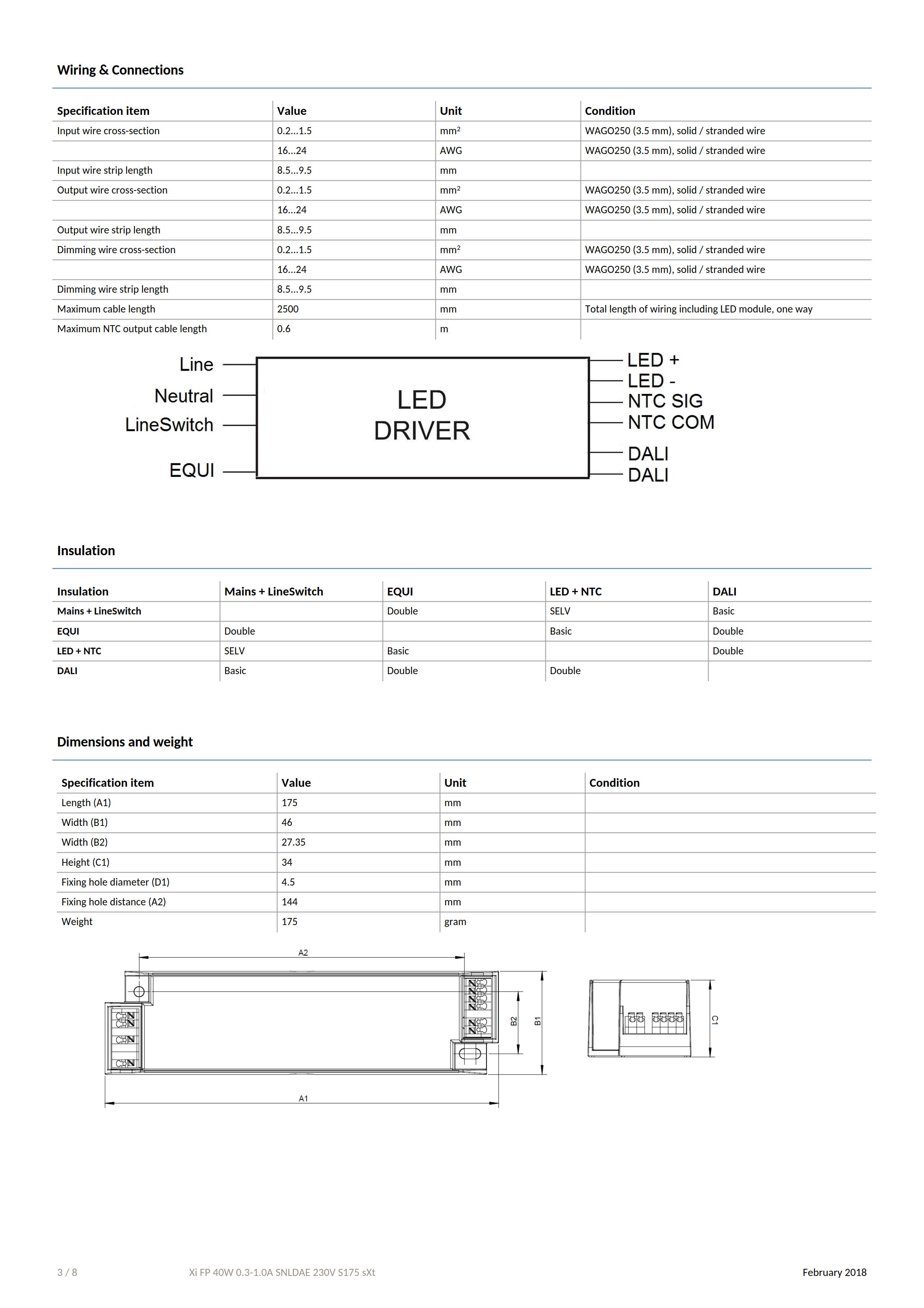 PHILIPS Xi FP 40W 0.3-1.0A SNLDAE 230V S175 sXT 929000989306