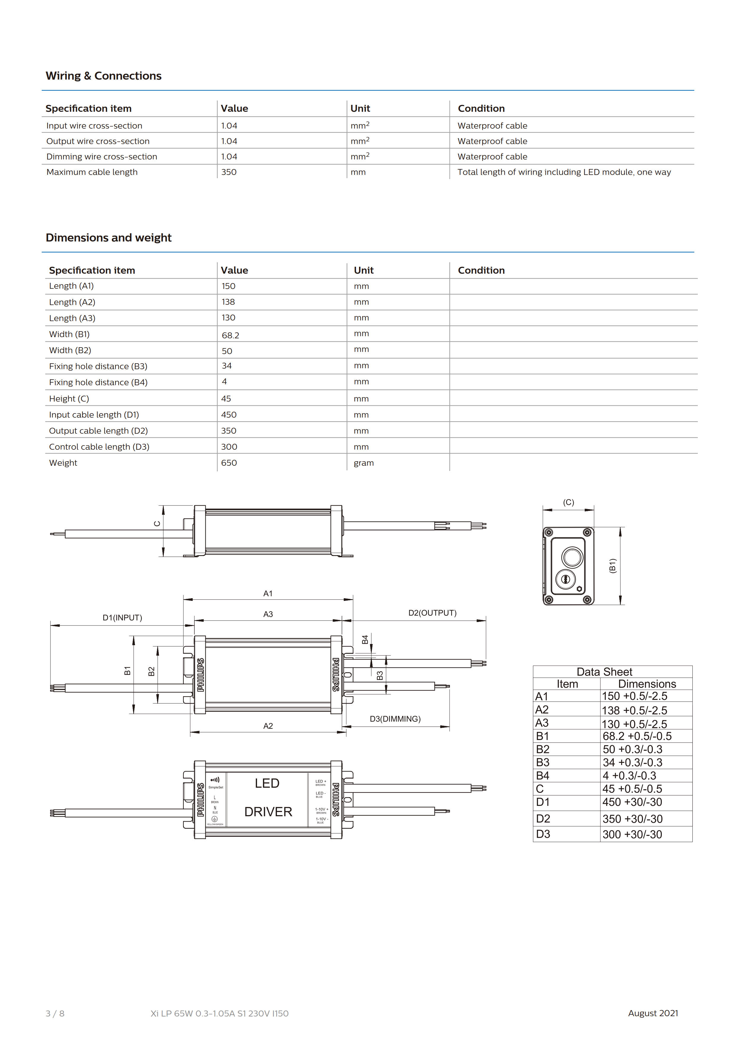 PHILIPS Xi LP 65W 0.3-1.05A S1 230V I150 929001473980