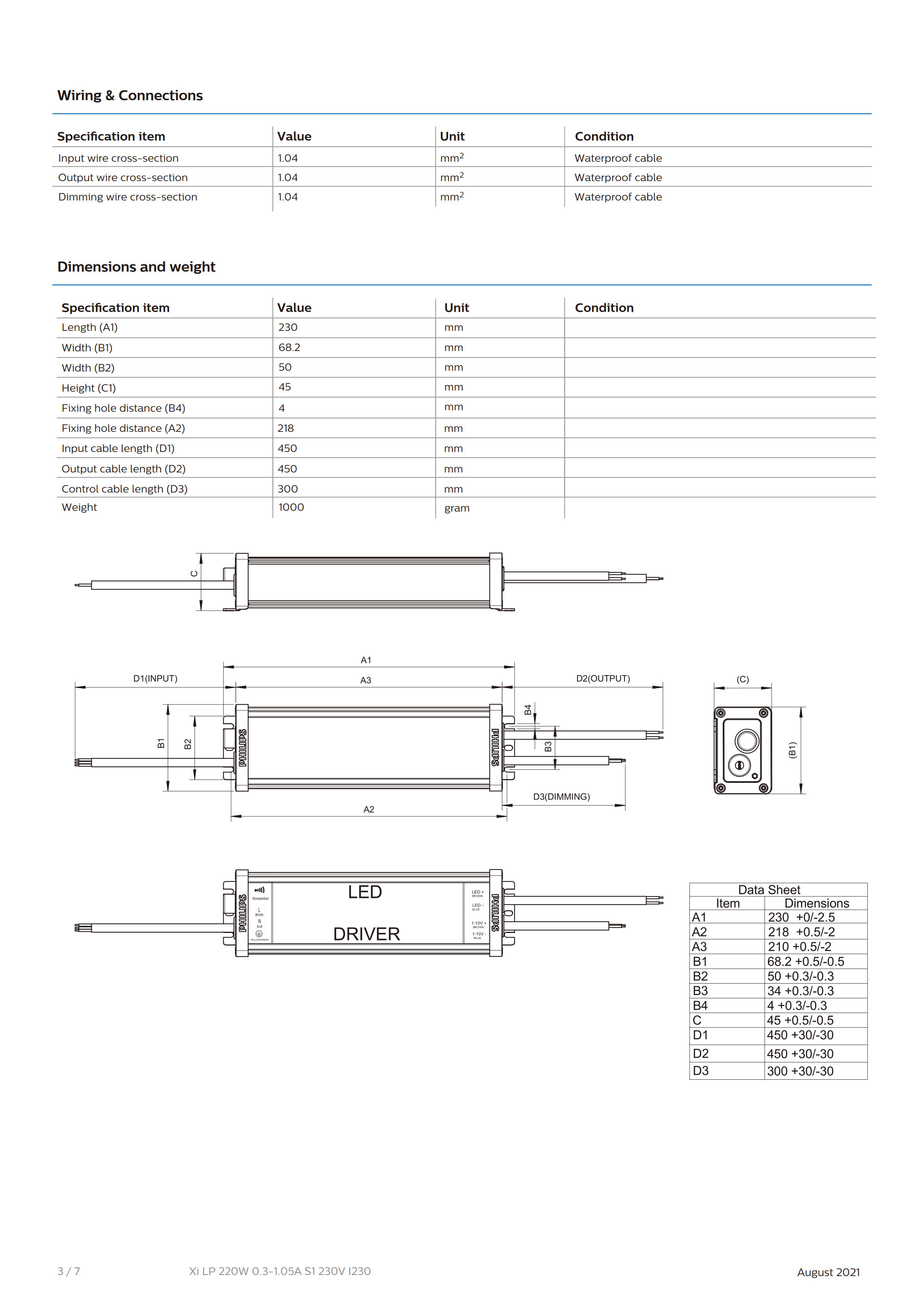 PHILIPS Xi LP 220W 0.3-1.05A S1 230V I230 929001424480