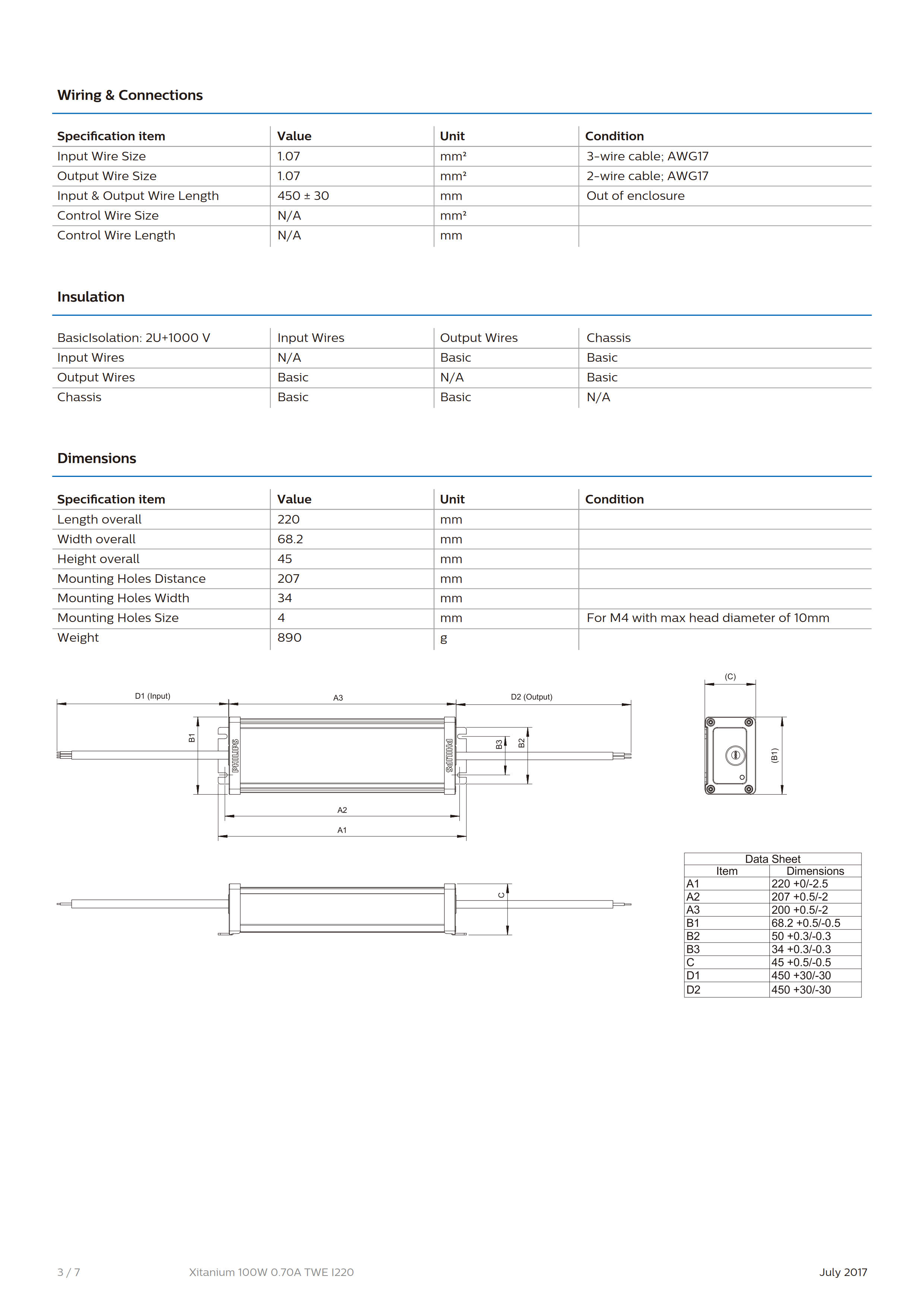 PHILIPS Xitanium 100W 0.7A TWE I220 929001402680