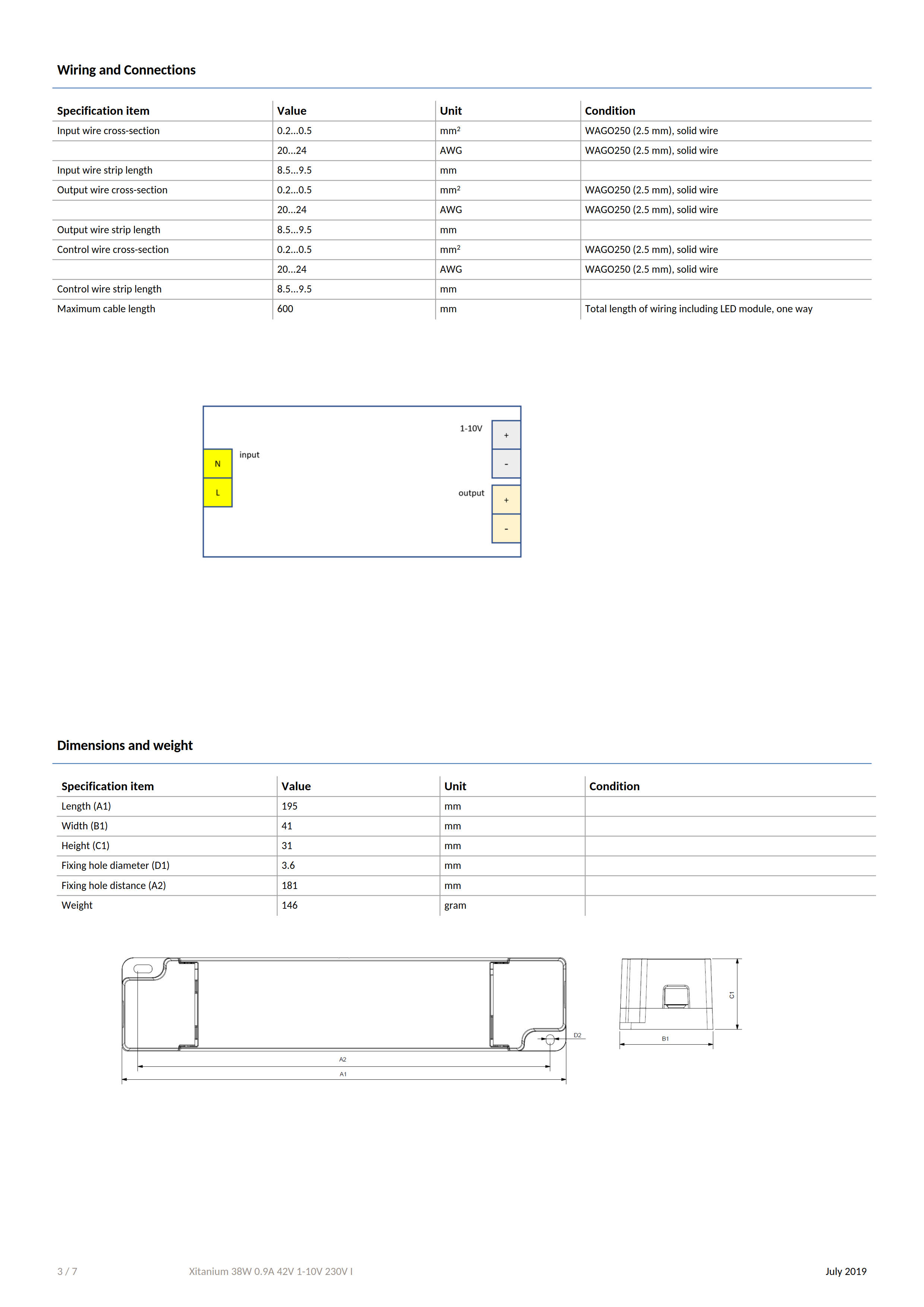 PHILIPS Xitanium 38W LT 0.9A 42V 230V I 929002171280