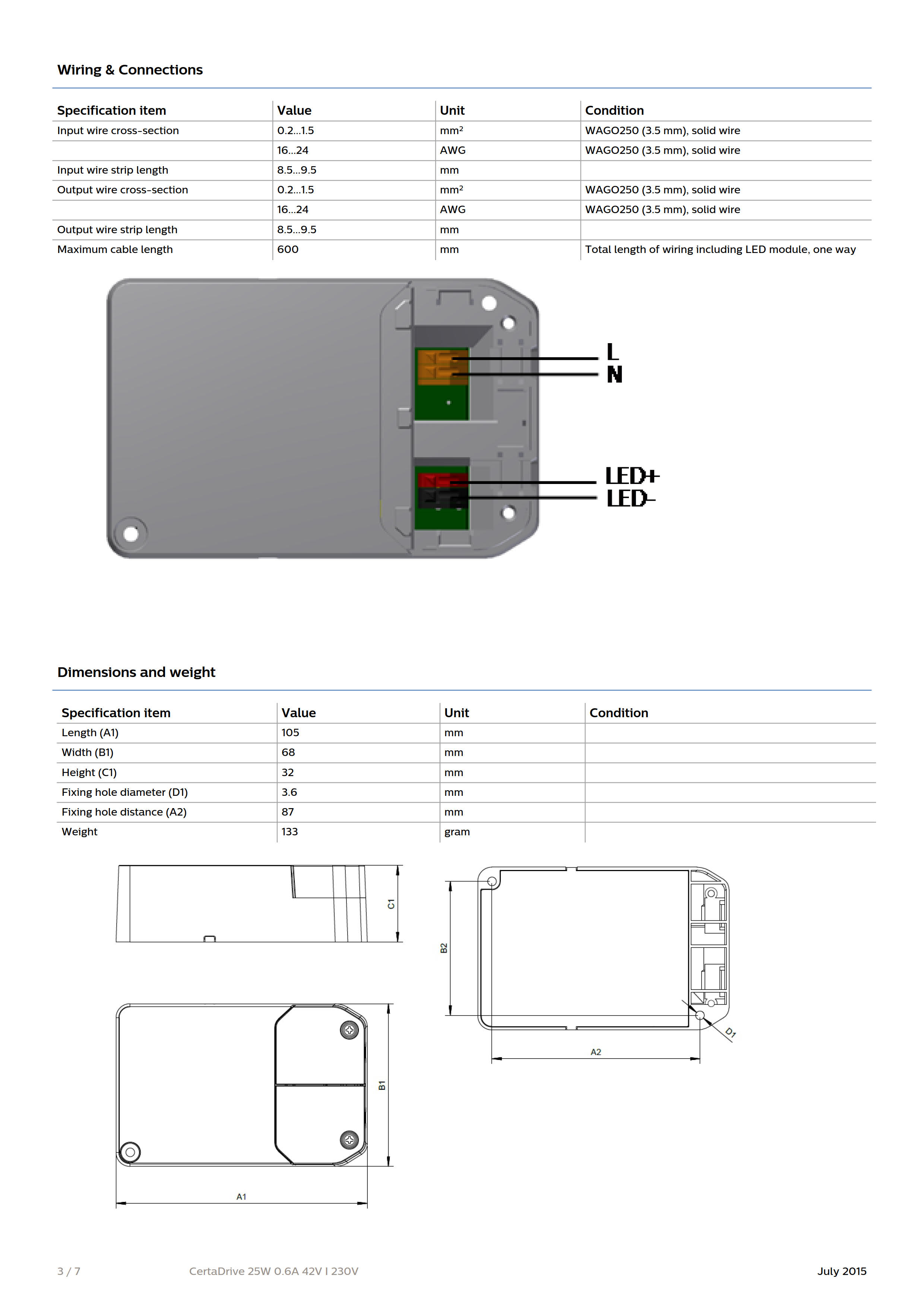 PHILIPS CertaDrive 25W 0.6A 42V I 230V 929001414180