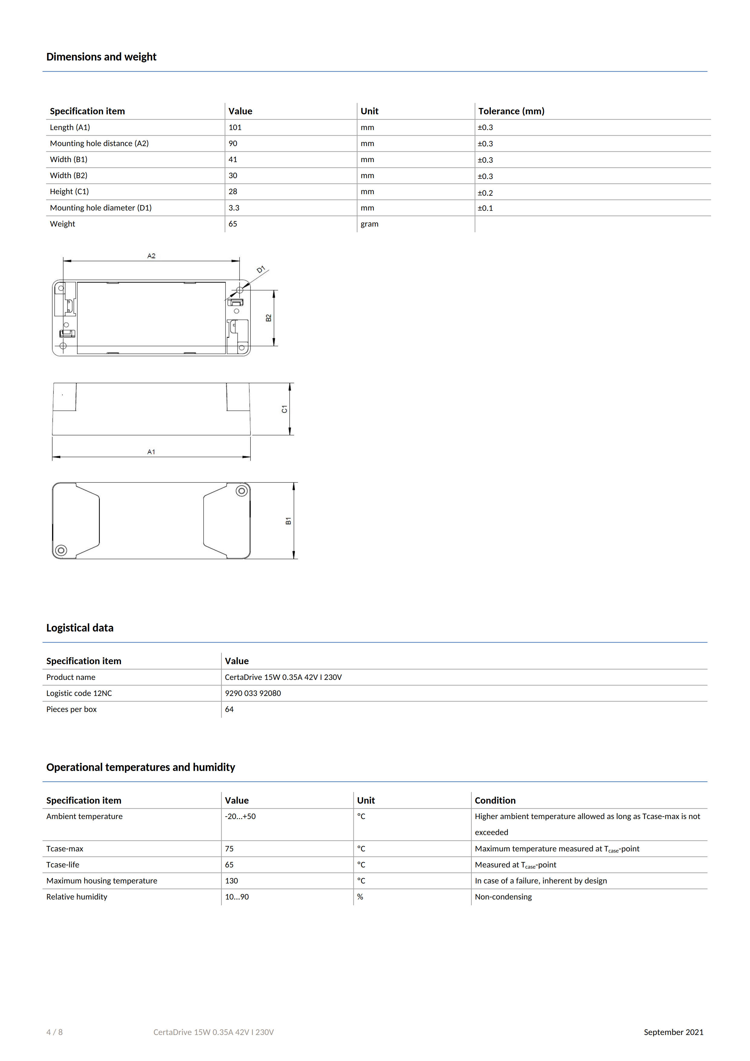 PHILIPS CertaDrive 15W 0.35A 42V I 230V 929003392080