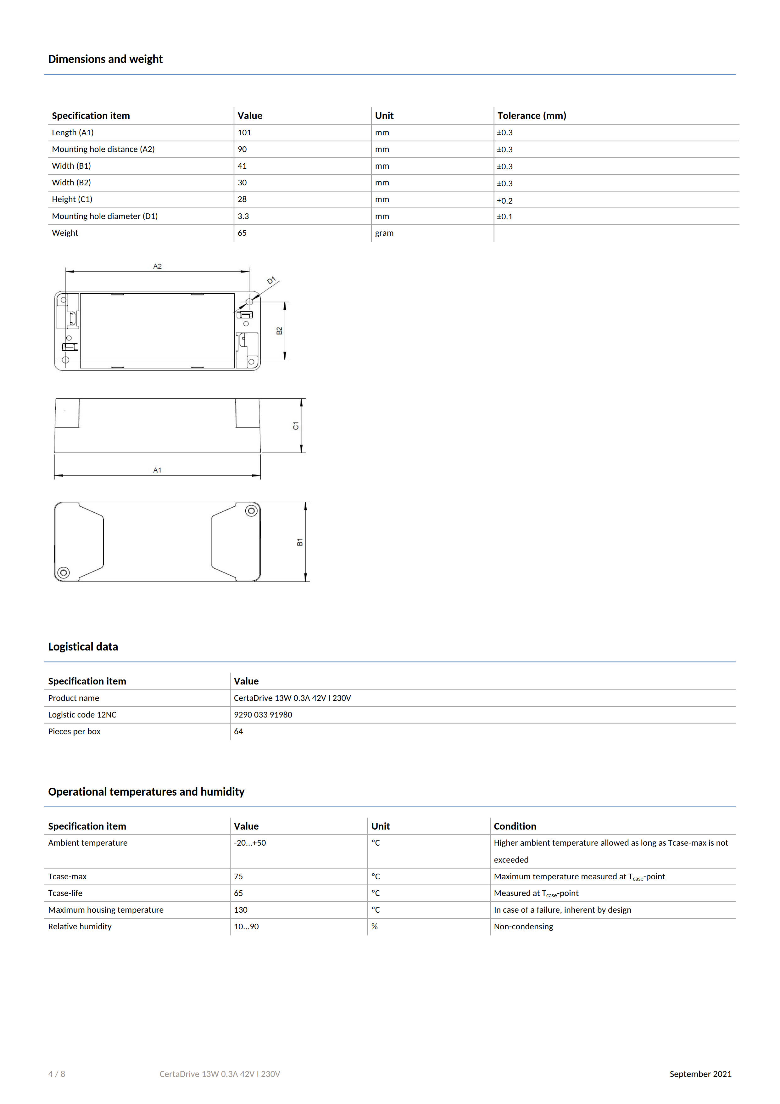 PHILIPS CertaDrive 13W 0.3A 42V I 230V 929003391980