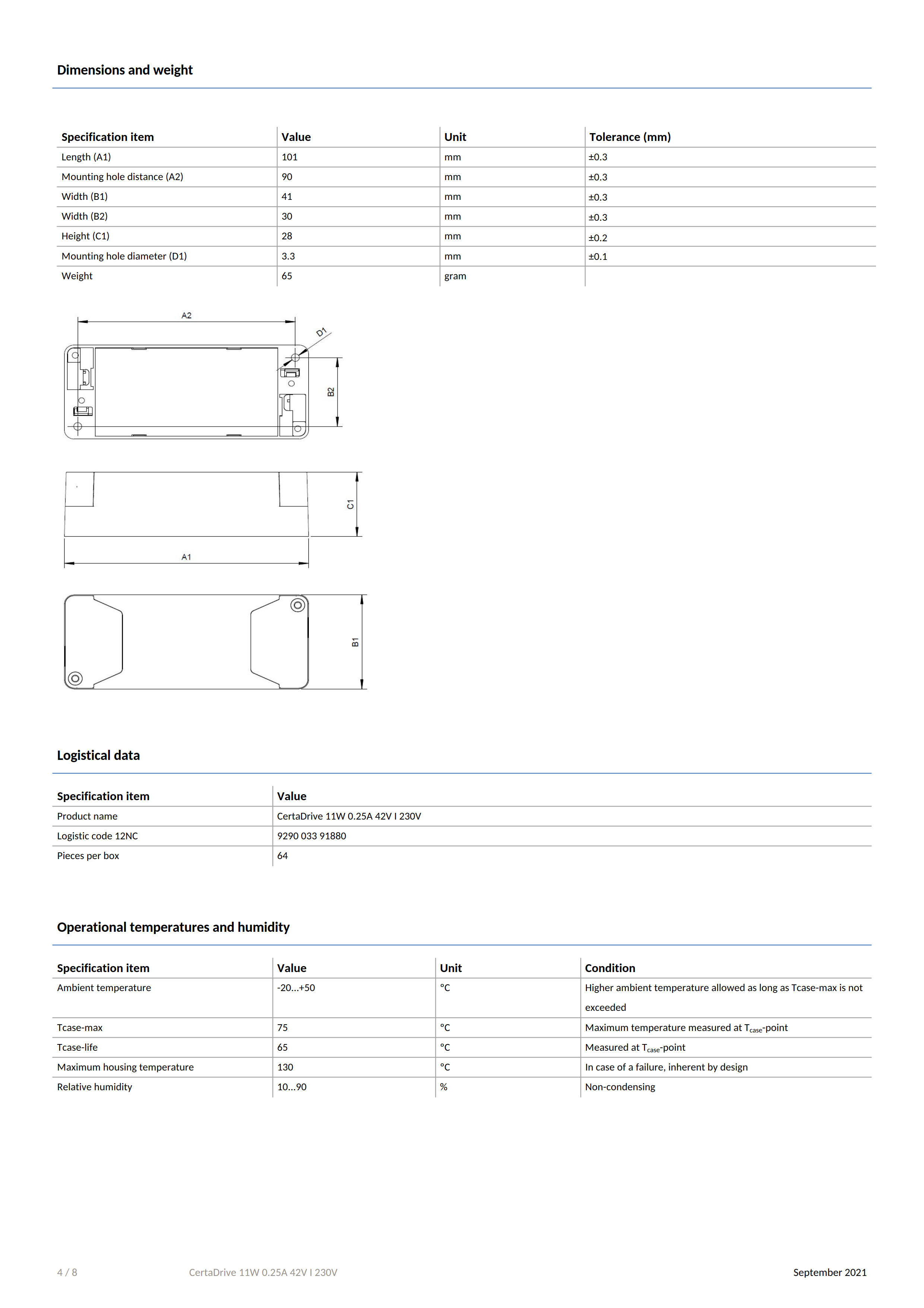 PHILIPS CertaDrive 11W 0.25A 42V I 230V 929003391880