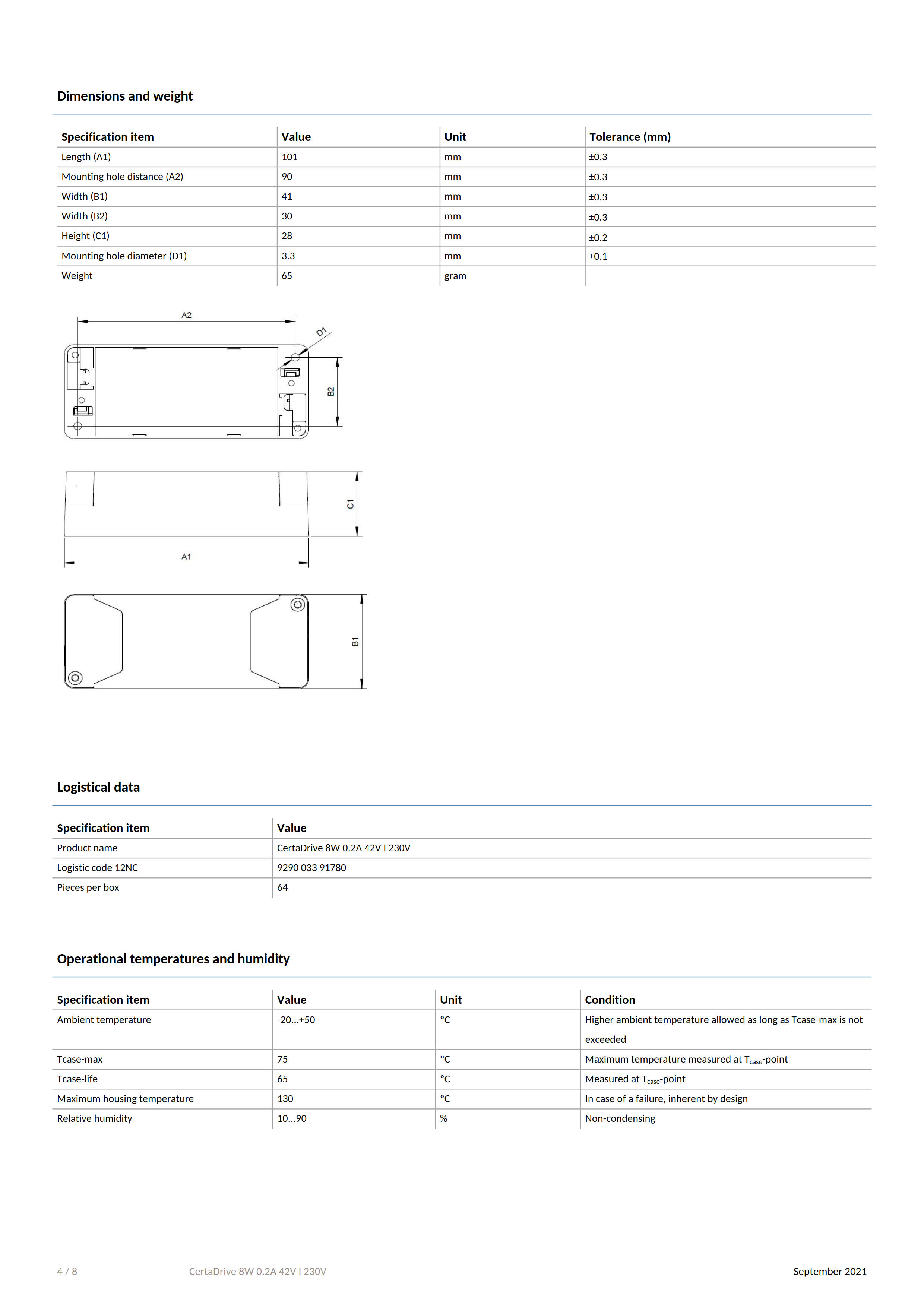 PHILIPS CertaDrive 8W 0.2A 42V I 230V 929003391780