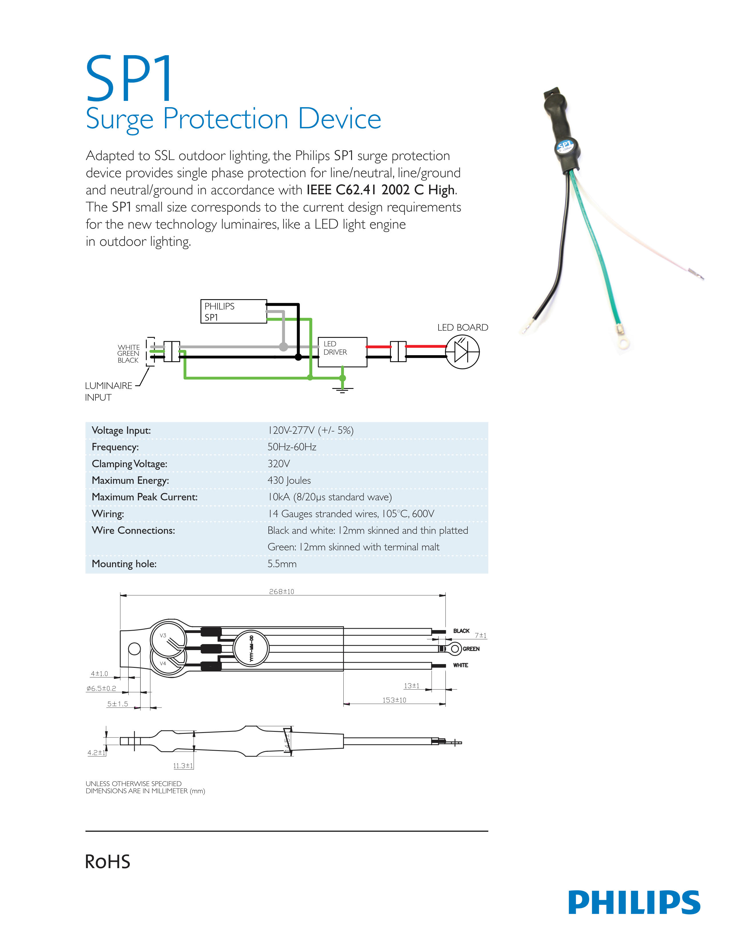 PHILIPS SP1 Surge Protection Device 929000713513