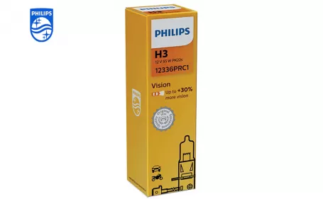 PHILIPS Vision car headlight bulb H3 12V 55W Pk22s 12336PRC1 867000111607