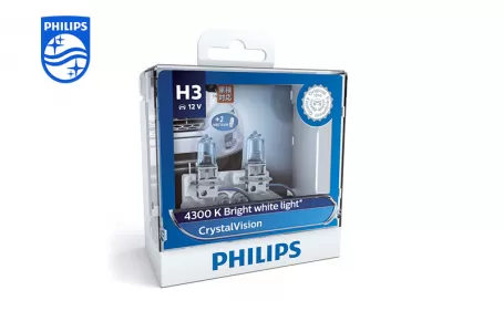 PHILIPS CrystalVision Headlight bulb H3 12V 55W PK22s 12336CVSM 867000100699